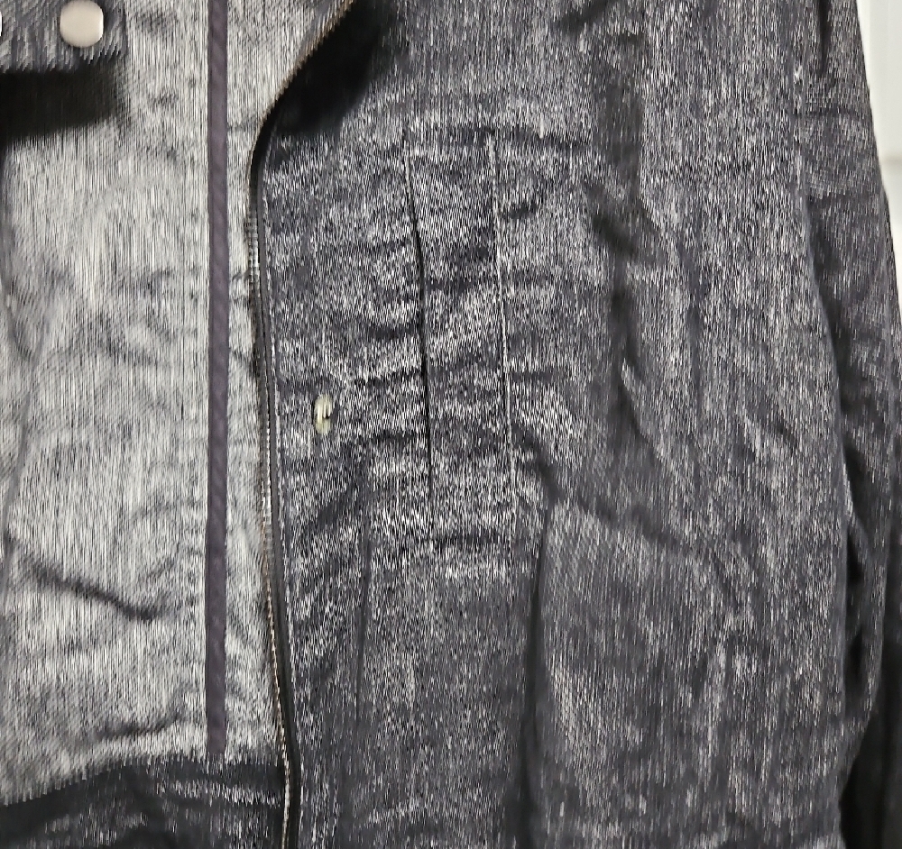 Eileen Fisher Black Military Jean Jacket - Picture 4 of 9